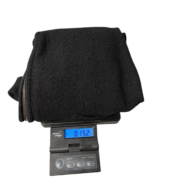 VTG Lisa International Women's Vest  Boiled Wool Black Full Zip 90s Classic 2X - Picture 8 of 8